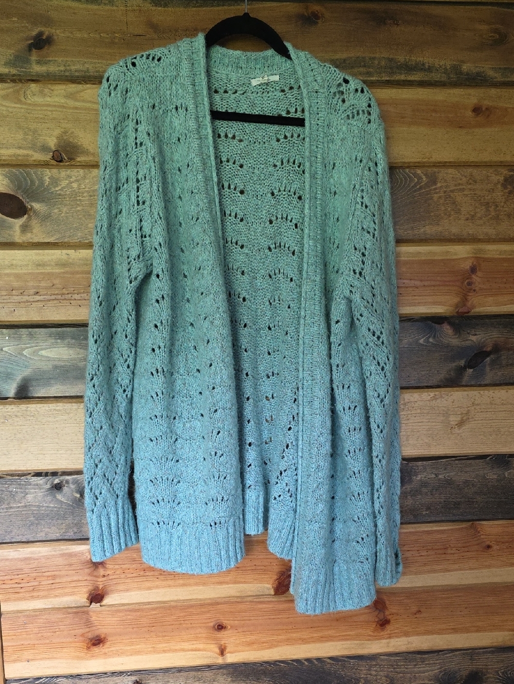 Maurices Mint Green Open-Front Knit Cardigan